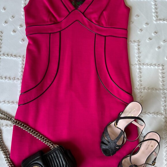 Alberto Makali Dresses & Skirts - Alberto Makali Fuchsia Cap Sleeve Dress SIZE 8